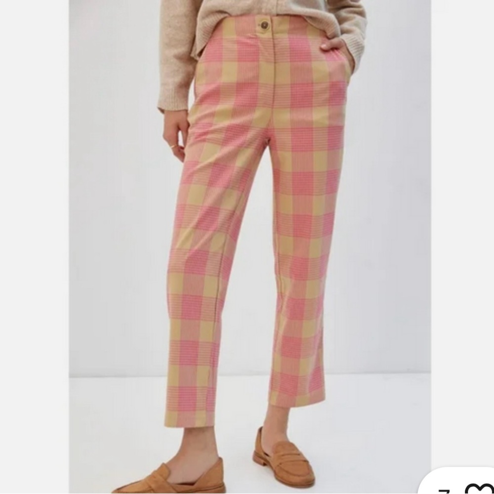 Maeve plaid pull on trousers
